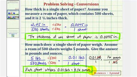 paper thickness formula